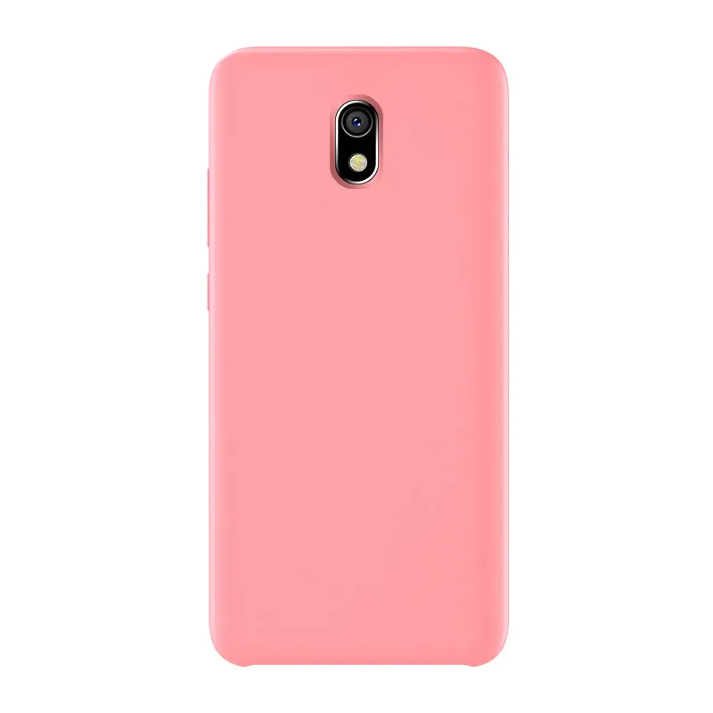 Для Redmi 8A 7A чехол официальный силиконовый мягкий противоударный защитный чехол для Xiaomi для Redmi 8A 7A 6A 6 7 Чехол - Цвет: Розовый