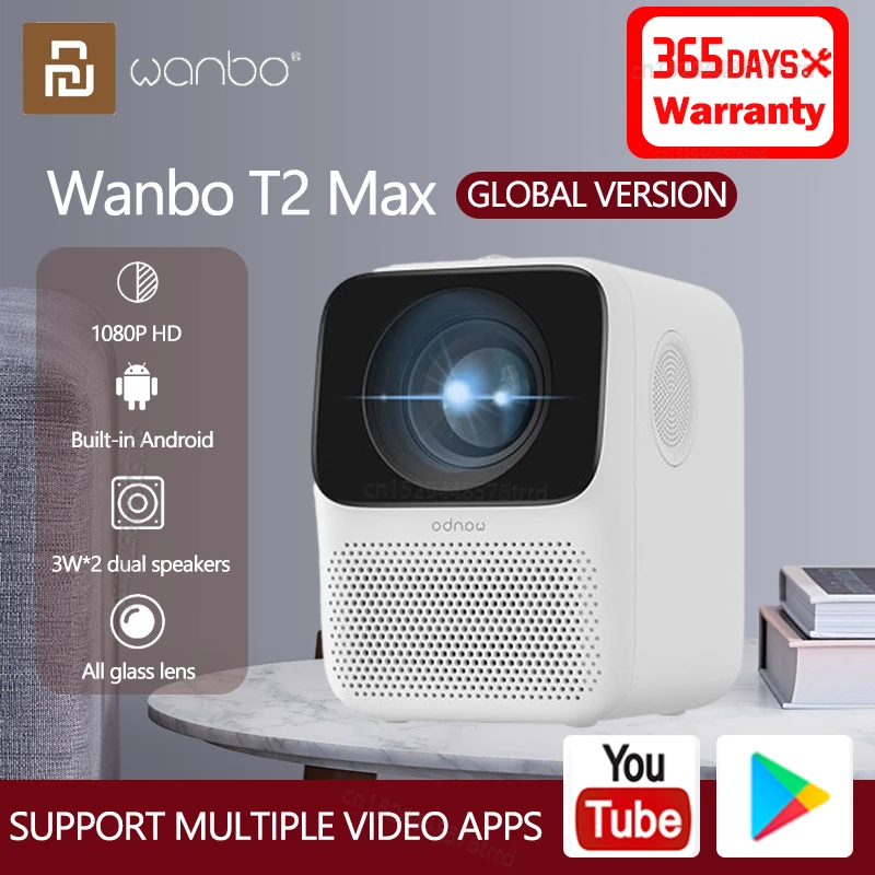 Global Version Wanbo T2 Max LCD Projector 1080P Vertical Correction Portable Home Theater Projector|Smart Remote Control| - AliExpress