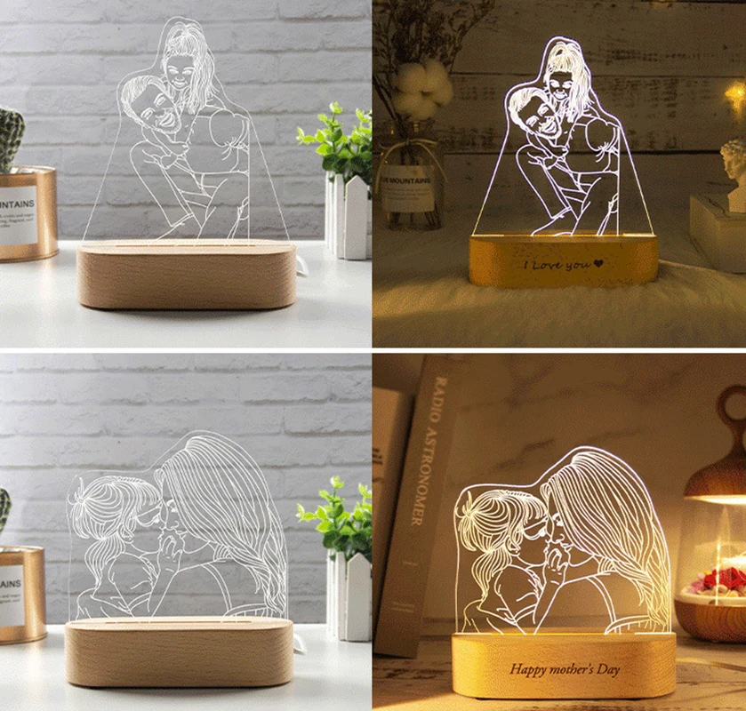 Personalized Acrylic Lamp Customized Photo - Image 2