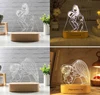 Dropshipping  Personalized Acrylic Lamp Customized Photo Text Night Light  USB Wooden Base Wedding Mother's Day Party  Gift 2