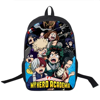 

16 Inch Student Backpacks Boku No Hero Academia Printed School Bag Daypack Laptop Schoolbag My Hero Academia Travel Bags Bagpack