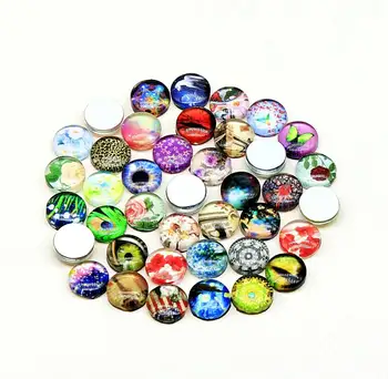 

Malzahar 60 Pieces Random Mix Photo Glass Cabochon Jewelry Findings Components Handmade Jewelry