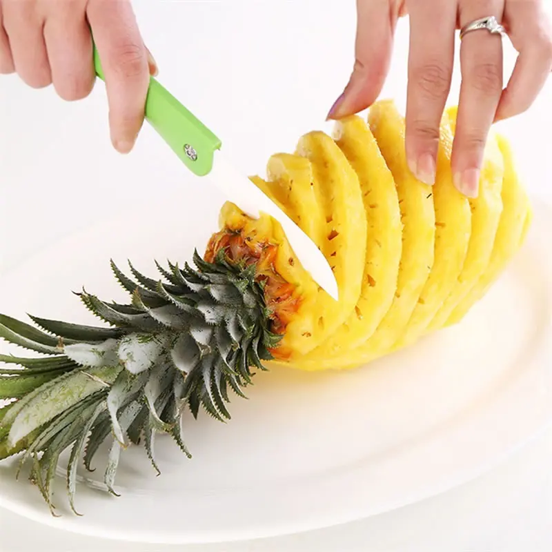 3.2" Ceramics Portable Folding Knife Utility Fruit Vegetable Paring Slicer Meat Slicing Cleaver Sushi Cutter Chef Kitchen Knives