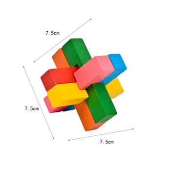 

Classic Intellectual Toy Cube Educational Toy Set Wooden Puzzle Set Brain Teaser Adult Children Toy