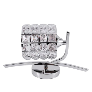 

Modern Crystal Wall Lamp Sconce E27 Bed Room Stairs Aisle Chandelier Wall Light Fixture Shade For Home Decor Luminaire,Silver