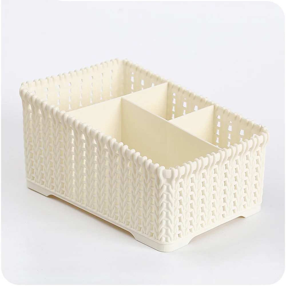 19*14*10 см настольная корзина для хранения мусора, Косметическая ручка для ванной комнаты, блокнот для хранения косметики или мелких деталей, Cesta Mimbre