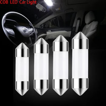

Bright Ceramic Festoon COB 31mm 36mm 39mm 41mm C5W LED Light Car Compartment Reading Dome Door Trunk Tail Lights 12V Bulb White