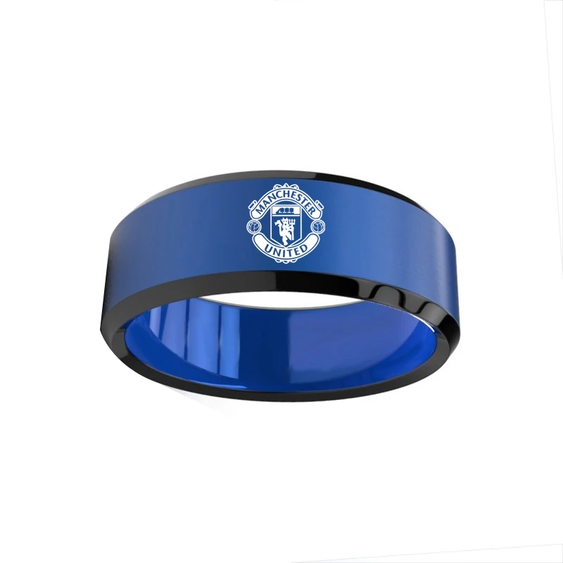 

Manchester-united Football Club Logo 8mm Titanium Steel Rings Fans Gift