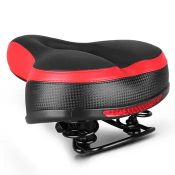 

GloryStar Breathable Bike Seat Waterproof Hollow Bike Seat Large Reflective Shock Absorb Spring Bicycle Saddle Cushion