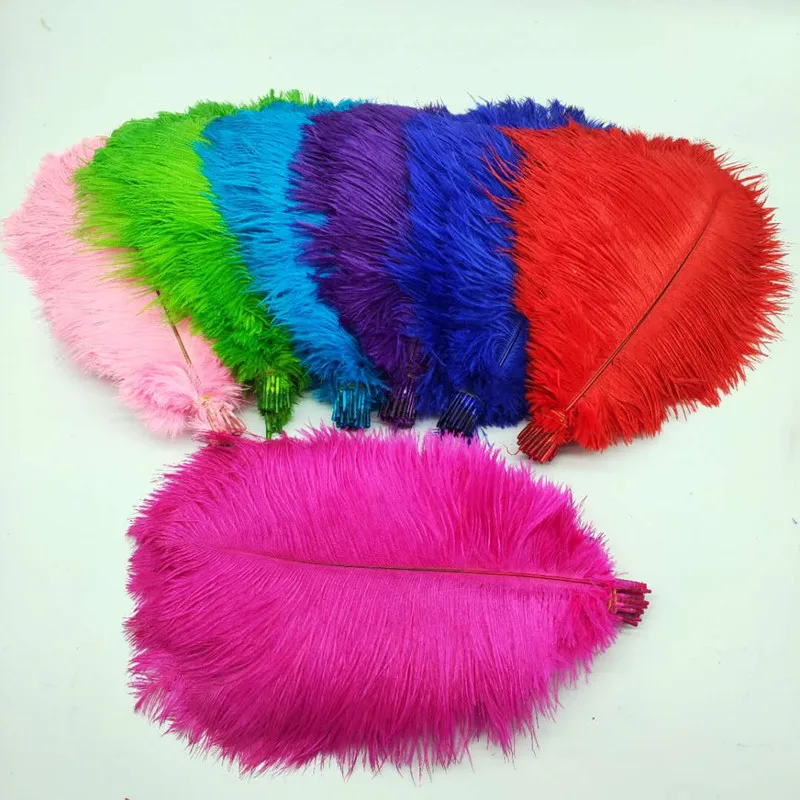 

50pcs/lot Elegant Ostrich Feather 35-40cm 14-16inch Feathers for Crafts Wedding Party Supplies Carnival Dancer Decoration Plumes