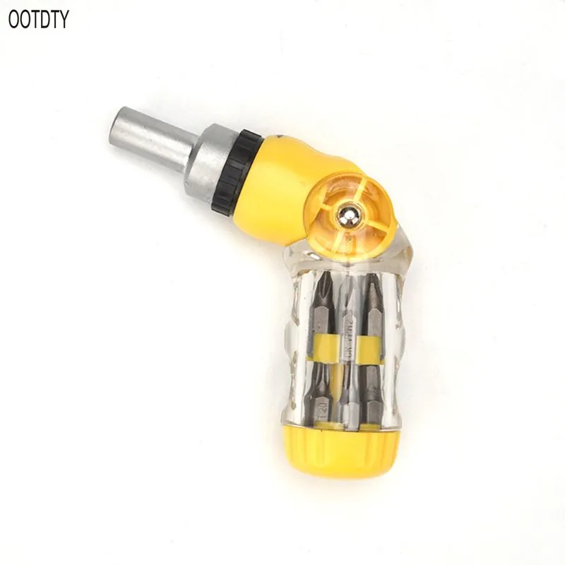 OOTDTY Ratchet Screwdriver with 12pcs Bits Set Precision Foldable Phone Computer Camera Repair Tools