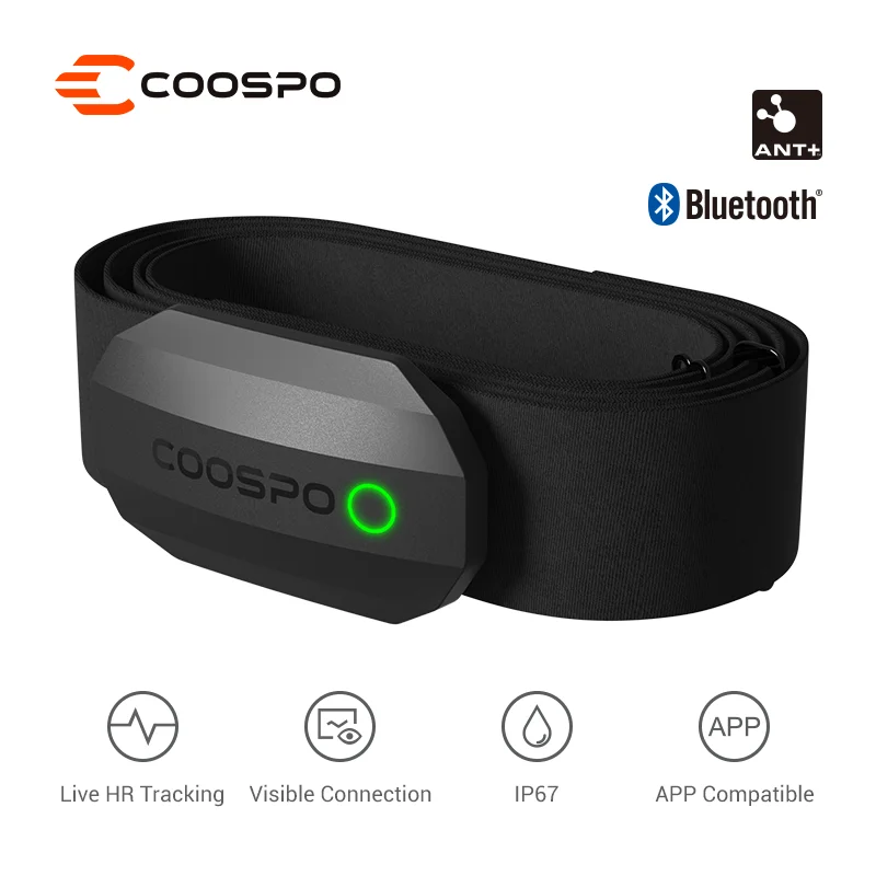 Coospo Heart Rate Sensor Chest Heartbeat Monitor H808s Strap Bluetooth