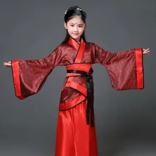 Китайский костюм принцессы ханьфу, Детский костюм, костюм принцессы ханьфу для девочек