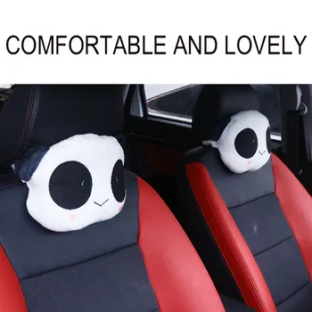 

Car Pillow Car Neck Pillow Cute Car Headrest Panda Auto Lumbar Smile Plush Stuffed Soft Car Headrest Pillow