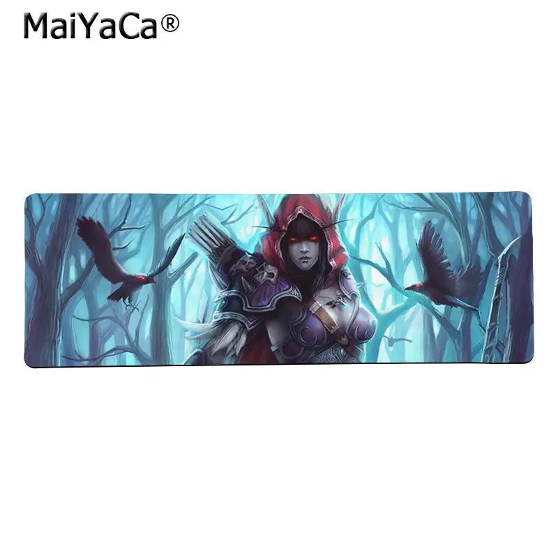 Maiya высокое качество World of Warcraft Sylvanas DIY дизайн игровой с узором коврик для мыши большой коврик для мыши клавиатуры коврик - Цвет: Lock Edge 40X90cm