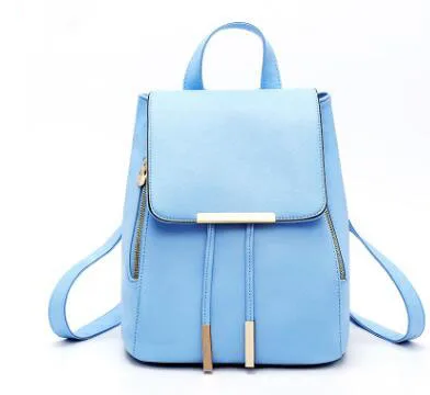 Light blue UOSC рюкзак женский из искусственной кожи женские рюкзаки подростковая Школа Mochila Feminina рюкзак Mochilas Mujer - Цвет: Light blue