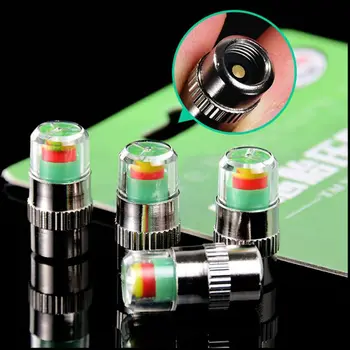 

4pcs/set 2.4 Bar 36 PSI Tire Pressure Monitor Pressure Gauge Cap Sensor Indicator Alert Monitoring Tools Kit
