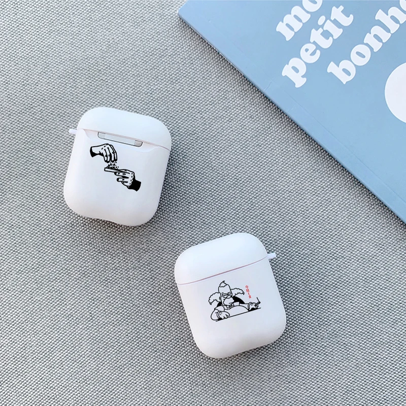 Чехол с мультяшным милым ленивым котом для Apple Airpods1 2 беспроводной Bluetooth мягкий