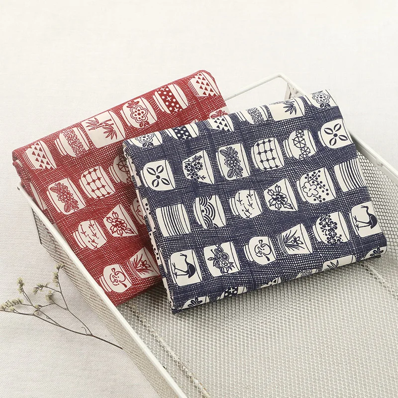 Дизайн 2 цвета Японская чаша для чая хлопковая ткань по двору/(ширина: 4" /110 см