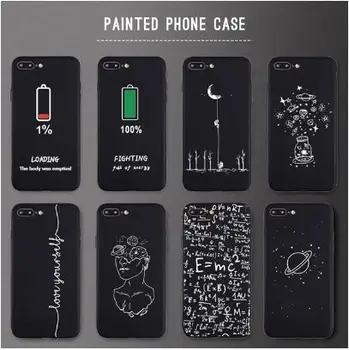 

Print Love You Phone Cases For phone 7 8 Plus X 6s 5S SE Case For phone 8 Plus XR XS 11Pro Max Frosted Soft Cover Good Gift