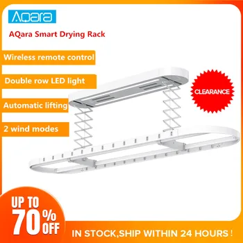 

Aqara Smart Drying Rack Remote Control Automatic Lifting Air Indoor 35kg Loading Mi Home APP Intelligent Linkage Control BigSale