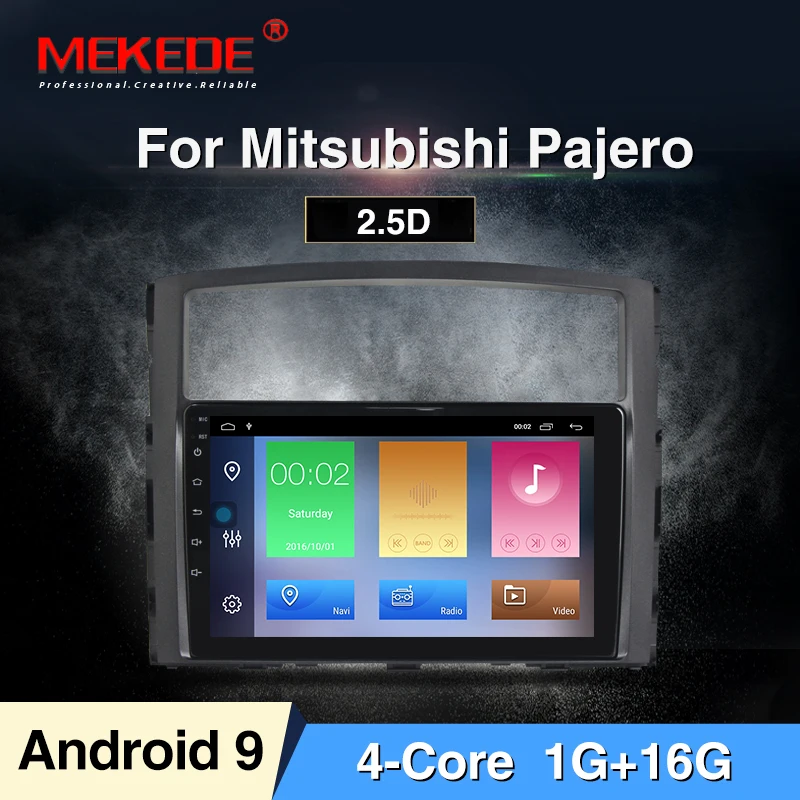 9853 4G LTE Android 9,0 Автомобильный DVD Радио для Mitsubishi Pajero 4 V80 V90 2006- навигационный экран Радио Аудио мультимедийный плеер