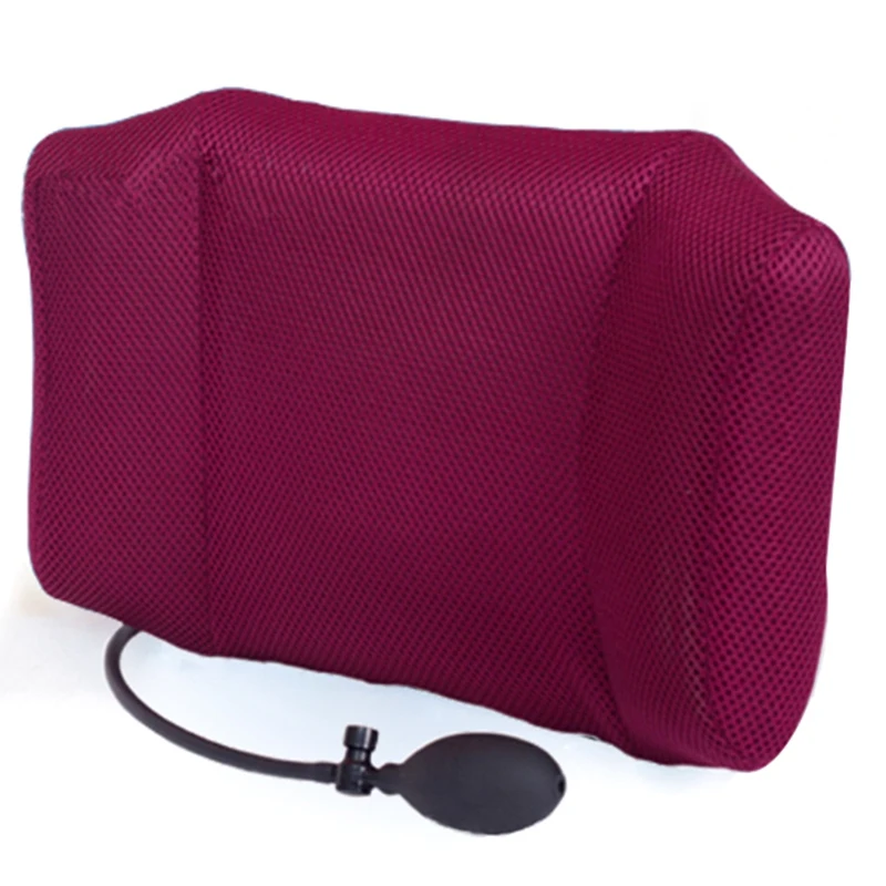 Red Portable Inflatable Lumbar Support Cushion/ Massage Pillows Orthopedic Design for Back Pain Relief- Lumbar Support Pillow - Цвет: Red