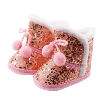 

Winter Girls Boots Children Short Boots with Glitter Thicken Snow Field Booties Warm Comfortable for Kids02