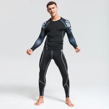 

Thermal underwear Compression tights base layer running fitness Male long johns winter sports Cycling thermal underwear set