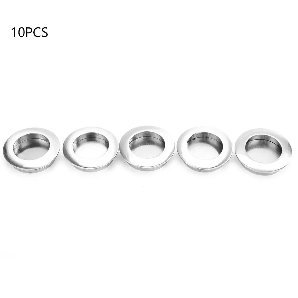 10Pcs Round Mini Cabinet Drawer Zinc Alloy Pull Handle Furniture Accessories 302Round Door Catinet Pulling Handles Silver Tool |