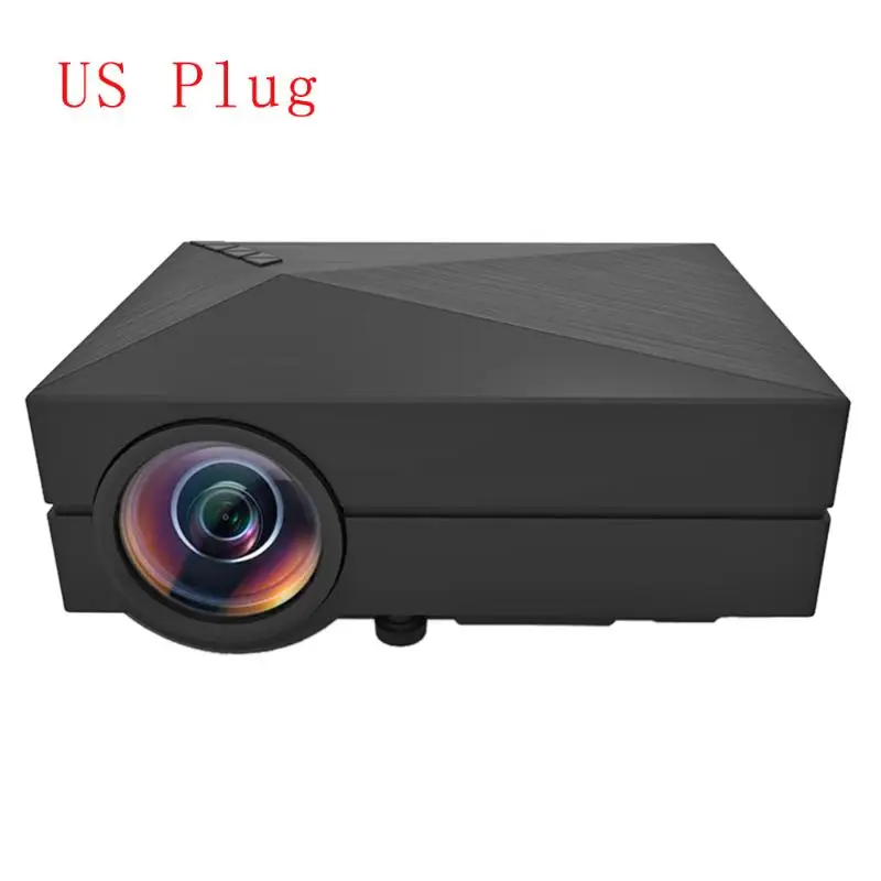 Профессиональная GM60 Система домашнего кинотеатра HDMI USB VGA AV lcd 1080P 3D проектор медиа проектор с VGA HDMI USB наушники US Plug - Цвет: US Plug