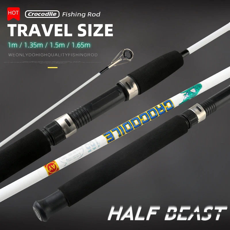 

Crocodile solid glass fiber fishing rod small size/ travel size fishing rod Plug-in and Screw kastking rod ultra light rod