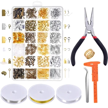 

24 Grid Handmade DIY Jewelry Accessories Combination Set Closed Ring Lobster Buckle DIY Jewelry Repair Kit Bracelet Earring Tool