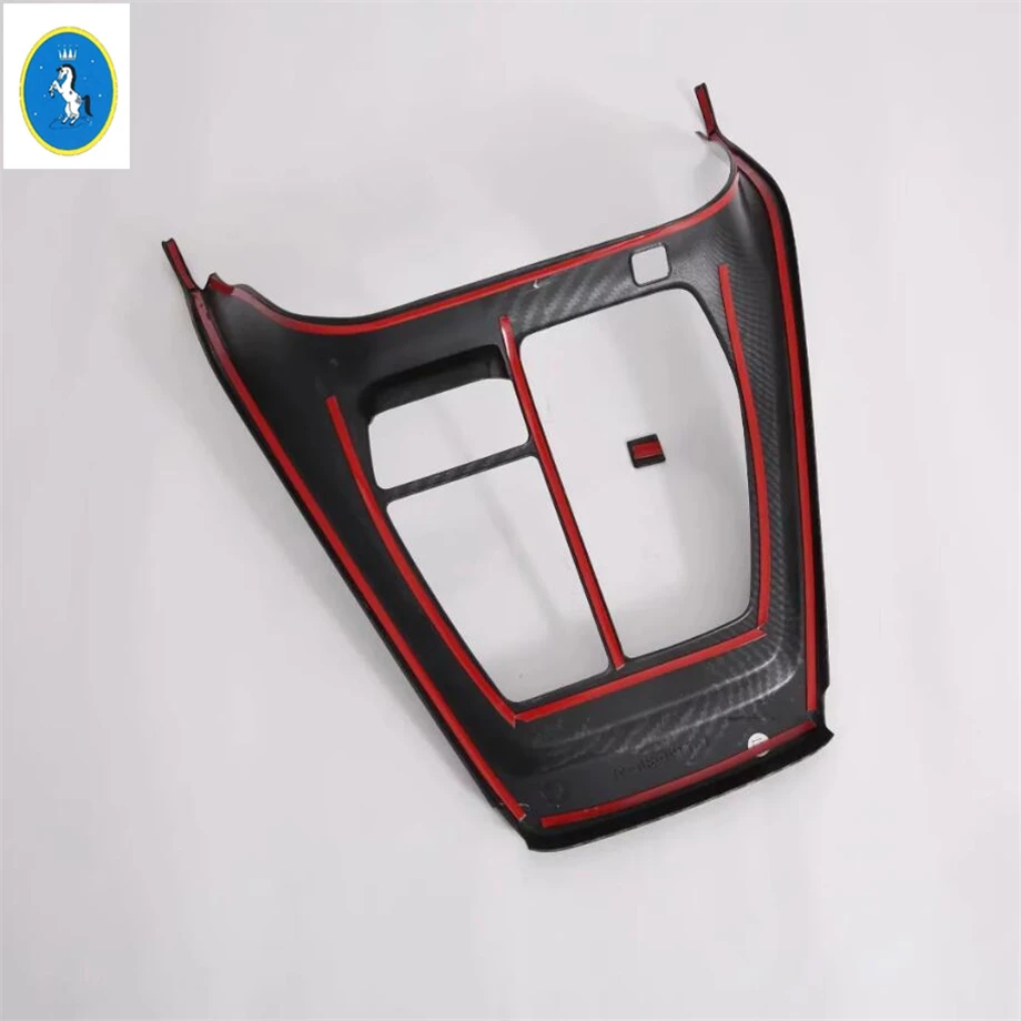 Yimaautotrim авто аксессуар внутренняя консоль панельная Накладка для коробки передач отделка Подходит для TOYOTA RAV4 RAV 4 ABS углеродное волокно вид