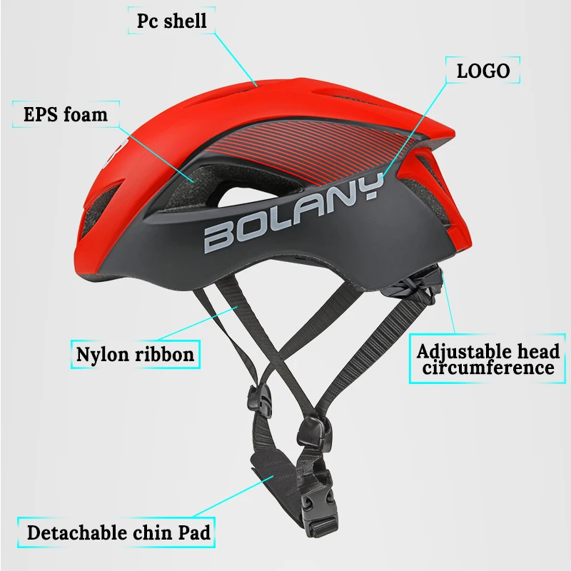 BOLANY Cycling Helmet Ultralight Wildside Cycling Helmet Road Mtb Bike Helmet For Man Women Red