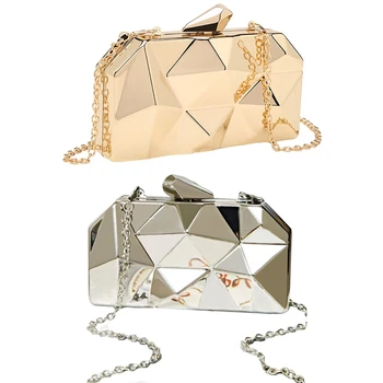 

Geometry Clutch Evening Bag Elegent Chain Women Handbag For Party Shoulder Bag For Wedding/Dating/Party