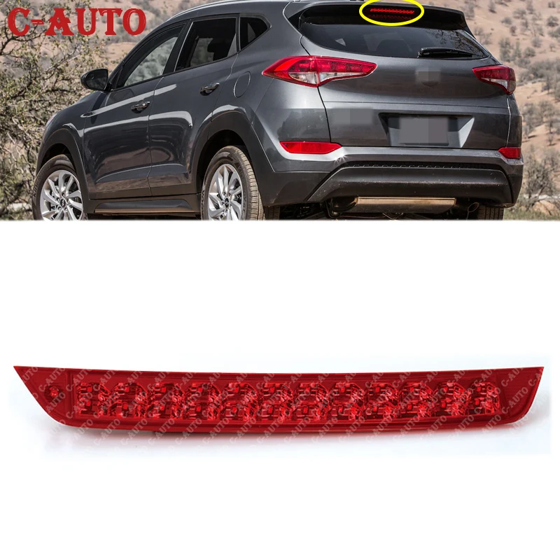 Third Brake Light – High Mount Stop Lamp For Hyundai Tucson 2015-2018 (Black, OEM Style)