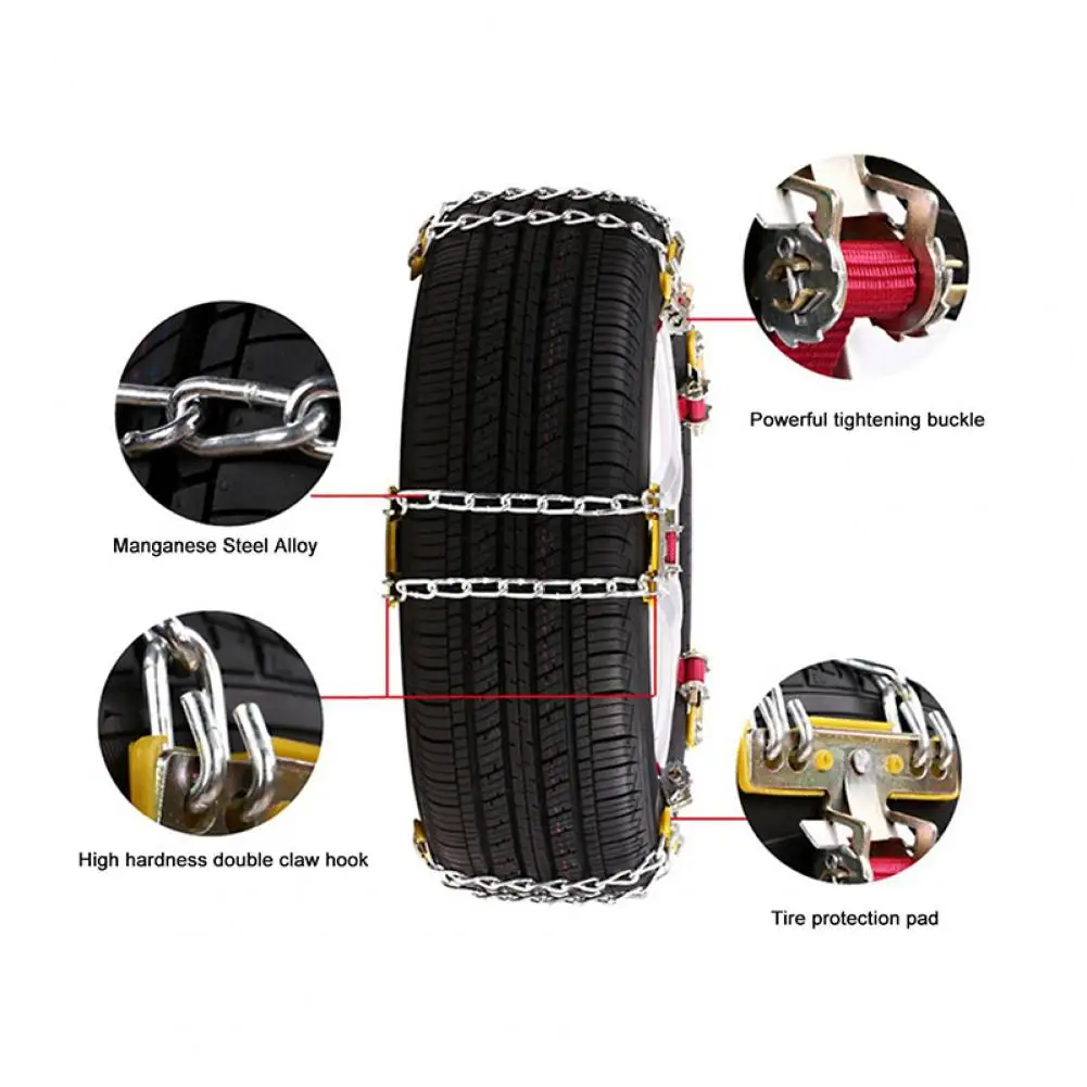 Wheel Chain Wear-resistant Easy Installation Manganese Steel Car Tire Anti-skid Chain for Truck Automobiles Accessories