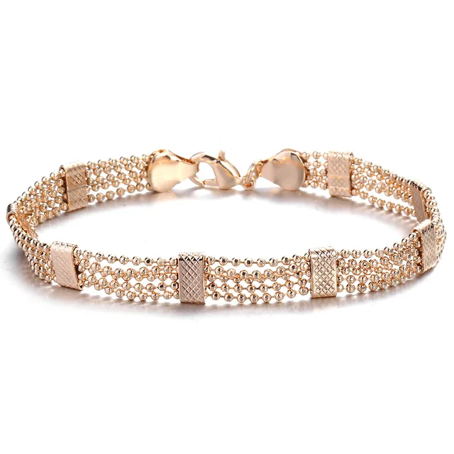 20cm Bracelets For Women Men 585 Rose Gold Curb Snail Foxtail Venitian Link Chains Bracelet on hand Fashion Jewelry Gifts CBB1 CB33