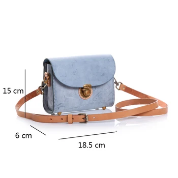 

New 2020 original hand-made vegetable tanned leather bag hand-held cross-body bag cow leather retro women's bag mist wax leather