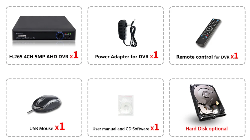 AHD 4CH DVR в видеонаблюдения HDMI канал CCTV системы безопасности DVR Onvif Full HD 5.0MP рекордер 4CH набор 8/16CH гибридная ip-камера