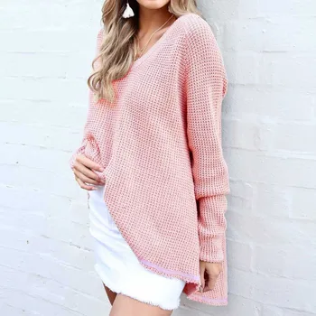 

women pullovers knitwear sweater women Casual Long Sleeve Jumper V Neck Thin Sweaters top Korean Style Knitting Casual Solid9.17