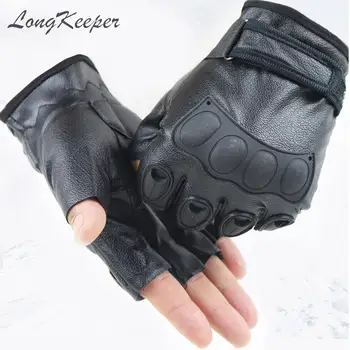 

LongKeeper Men's Tactical Hard Knuckle Fingerless Gloves Military Army Shooting Gloves Outdoor Sport Combat Motor Luvas