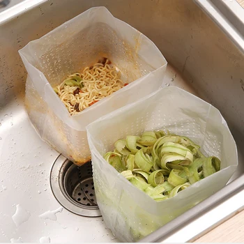 

30PC Garbage Drain Bag Trash Rubbish Waste Filter Bag Self-standing Eco-friendly Drain Sink Strainer Disposable Kitchen Supplies