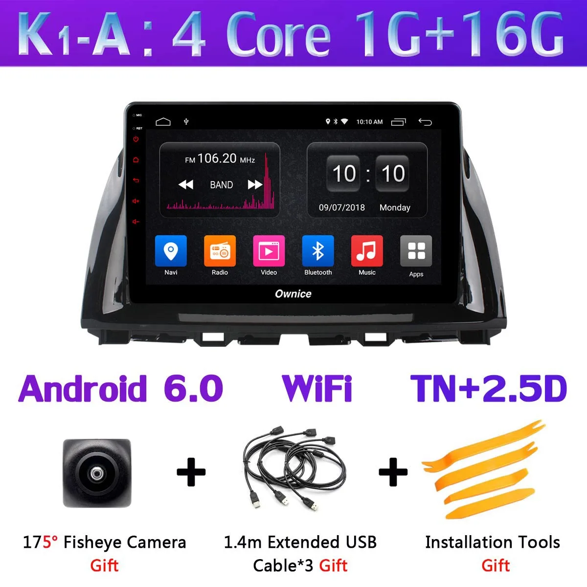 K1-A 10," 360 ° панорамный автомобильный dvd-плеер на основе Android для Mazda CX-5 CX5 CX 5 2013 Автомобильный gps Радио Стерео ADAS DSP CarPlay - Цвет: K1-A