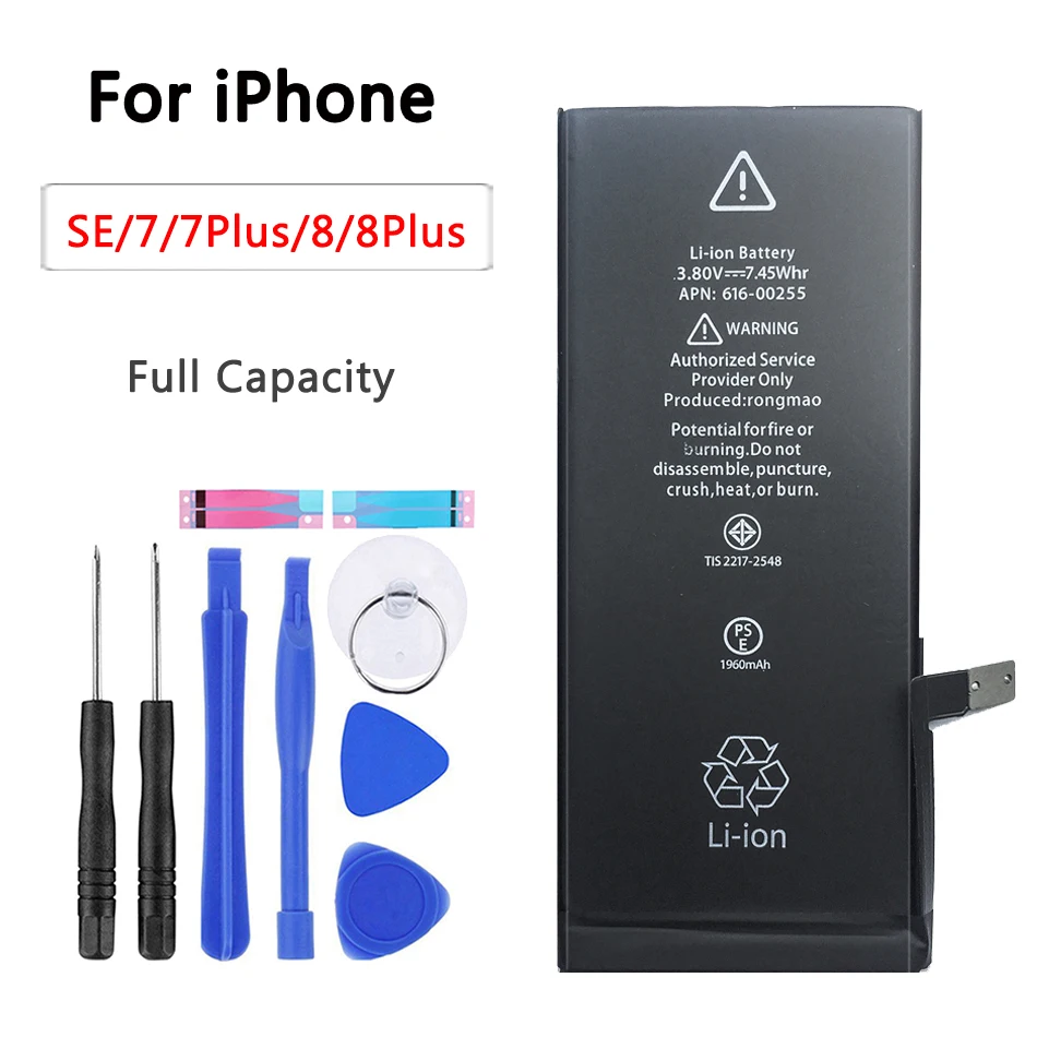 Аккумулятор для Apple iPhone 7 8 Plus SE 7Plus 8 Plus iPhone7 iPhone8 7G 8G мобильный телефон Литий-полимерный Bateria Бесплатные инструменты
