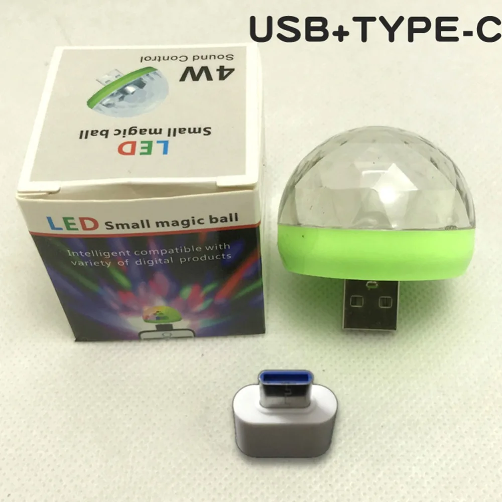 Мини USB СВЕТОДИОДНЫЙ диско этапа светильник Портативный Семья вечерние магический шар красочный светильник бар клуб сценическое освещение лампа для мобильного телефона