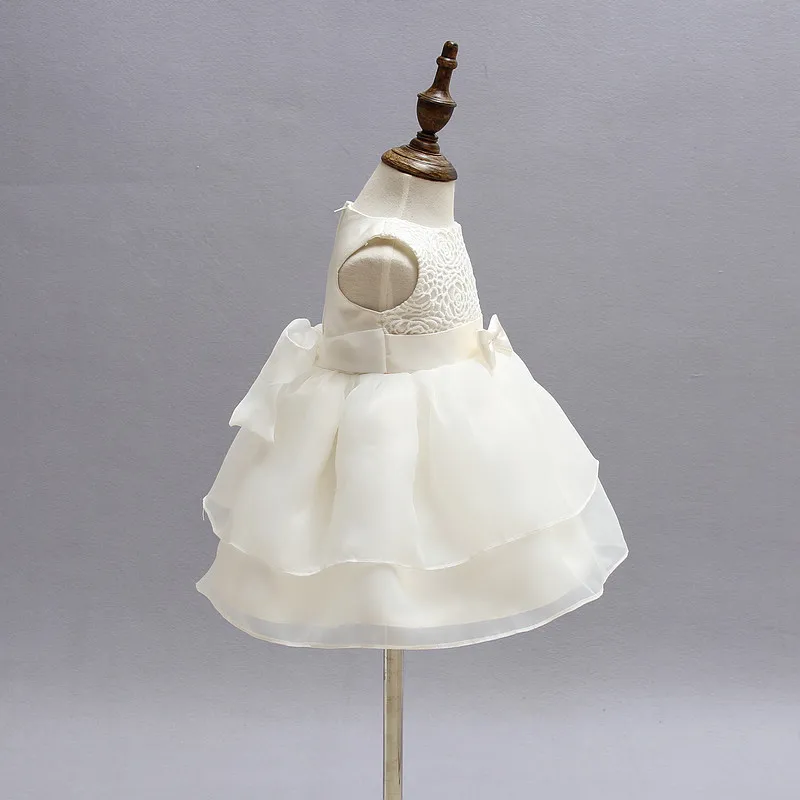 Платье для маленьких девочек Одежда для новорожденных для выпускного вечера для девочек; платья принцессы; 1 год на день рождения Одежда для девочек от 6 месяцев для новорожденных для крещения, белый цвет