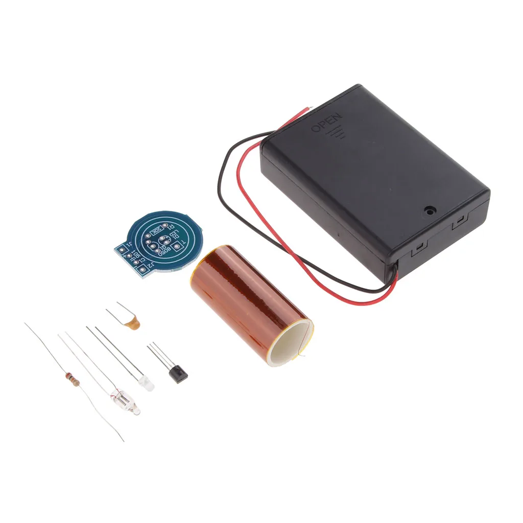 Assembled Mini Tesla Coil Kit Wireless Transmission Experiment Model for Beginner Student Experiments Curriculum Design