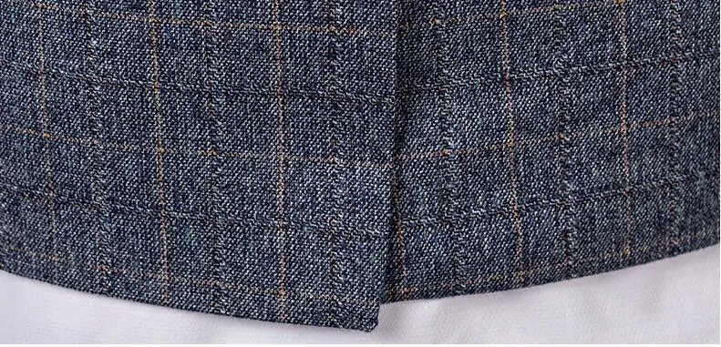 Пиджак+ брюки+ жилет мужской маленький костюм с рисунком «решетка» Slim Fit Мода Досуг свадебное платье костюмы мужские пальто для делового человека Блейзер Terno